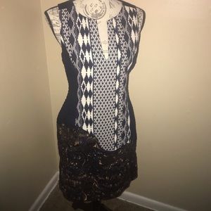 Anthropologie Floreat Milan Ikat Embroidered Dress
